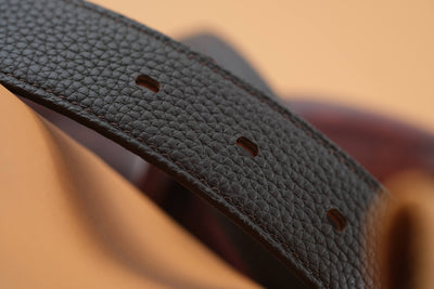 Bespoke Reversible Belt in Black & Chestnut Brown Togo