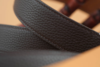 Bespoke Reversible Belt in Black & Chestnut Brown Togo