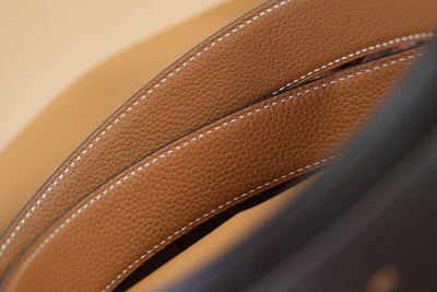 Bespoke Reversible Belt in Black & Chestnut Brown Togo