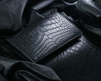 Bespoke Long Wallet in Matte Black Alligator