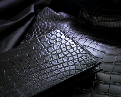 Bespoke Long Wallet in Matte Black Alligator