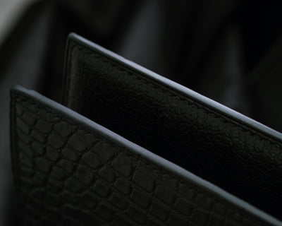 Bespoke Long Wallet in Matte Black Alligator
