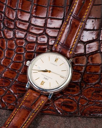 Bespoke Watch Strap in 2 Tone Dark Brown Crocodile