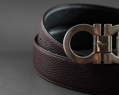 Bespoke Reversible Belt in Black Epsom & Chocolate Brown Togo