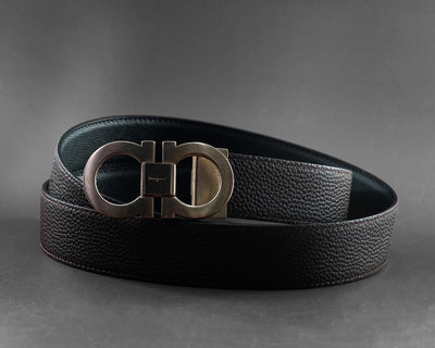 Bespoke Reversible Belt in Black Epsom & Chocolate Brown Togo