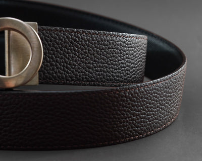 Bespoke Reversible Belt in Black Epsom & Chocolate Brown Togo
