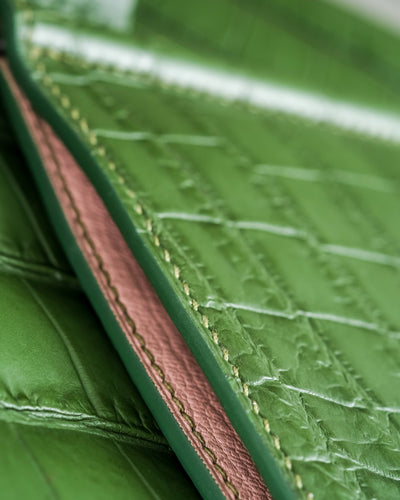 Bespoke Money Clip in Pine Green Alligator