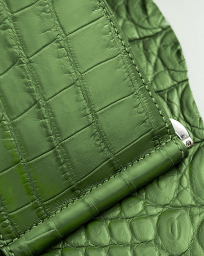 Bespoke Money Clip in Pine Green Alligator