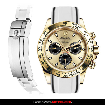 Solitaire Rubber strap for Rolex Daytona (Deployant Clasp)