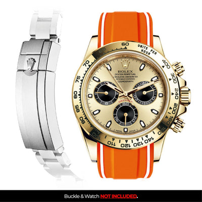 Solitaire Rubber strap for Rolex Daytona (Deployant Clasp)