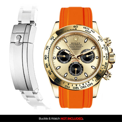 Solitaire Rubber strap for Rolex Daytona (Deployant Clasp)