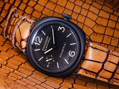 Bespoke Watch Strap in 2 Tone Chestnut Brown Crocodile