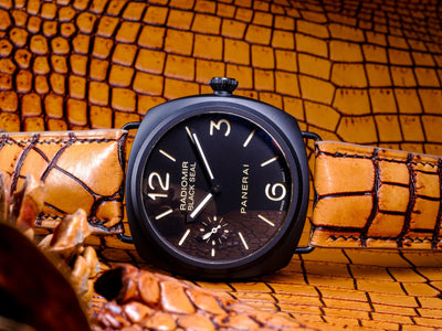 Bespoke Watch Strap in 2 Tone Chestnut Brown Crocodile