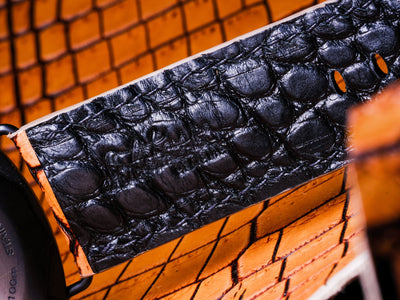 Bespoke Watch Strap in 2 Tone Chestnut Brown Crocodile