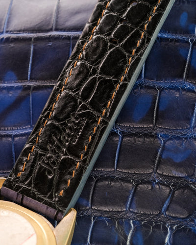 Bespoke Watch Strap in 2 Tone Grey Crocodile