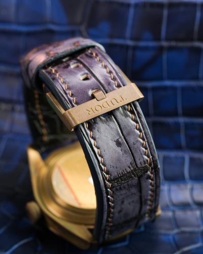 Bespoke Watch Strap in 2 Tone Grey Crocodile