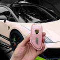Bespoke Key Fob Cover in Baby Pink and Metallic Silver Alligator