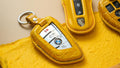 Bespoke Key Fob Cover in Yellow Crocodile