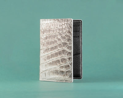 Bespoke Bifold Cardholder in Natural Himalayan Crocodile Leather