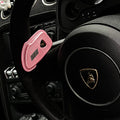 Bespoke Key Fob Cover in Baby Pink and Metallic Silver Alligator
