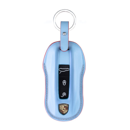 Porsche New Key Fob Cover in Baby Blue Nappa