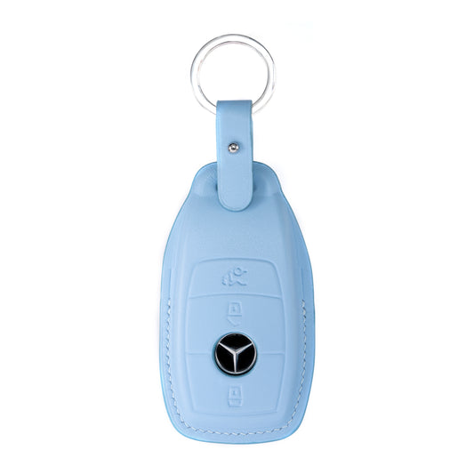 Mercedes E Class Key Fob Cover in Baby Blue Nappa