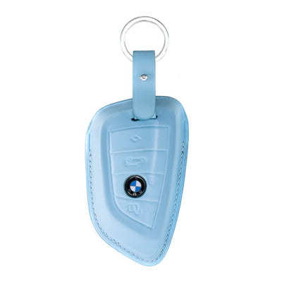 BMW SUV Key Fob Cover in Baby Blue Nappa