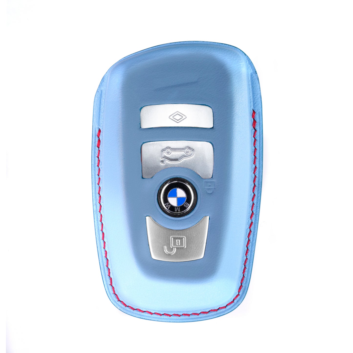 BMW 3 Buttons Key Fob Cover in Baby Blue Nappa