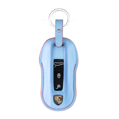 Porsche New Key Fob Cover in Baby Blue Nappa