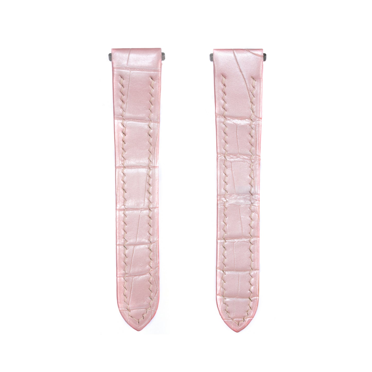 Baby Pink Crocodile Santos De Cartier Straps