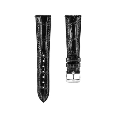 Jet Black Crocodile Universal Straps