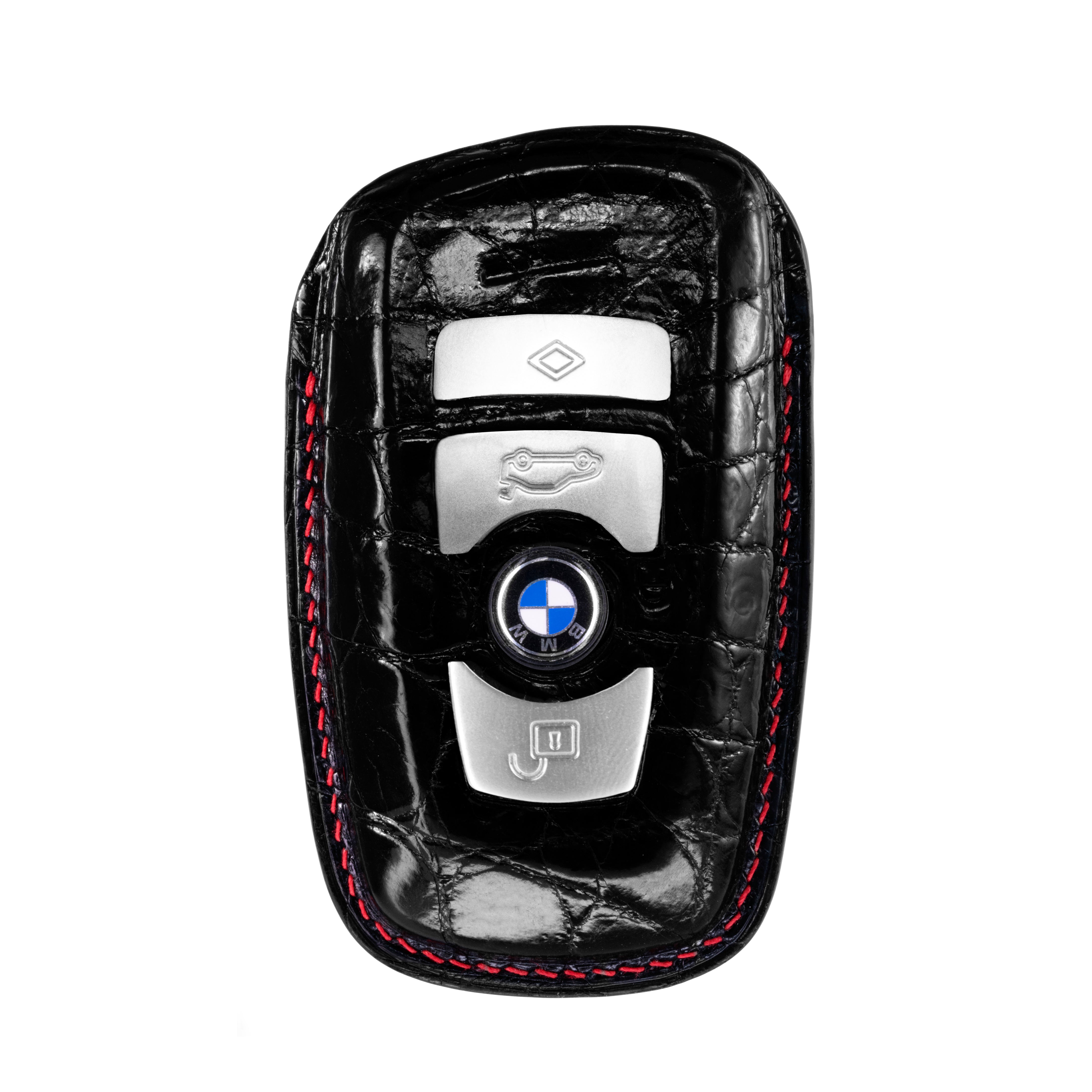 BMW 3 Buttons Key Fob Cover in Black Crocodile – Solitaire Official