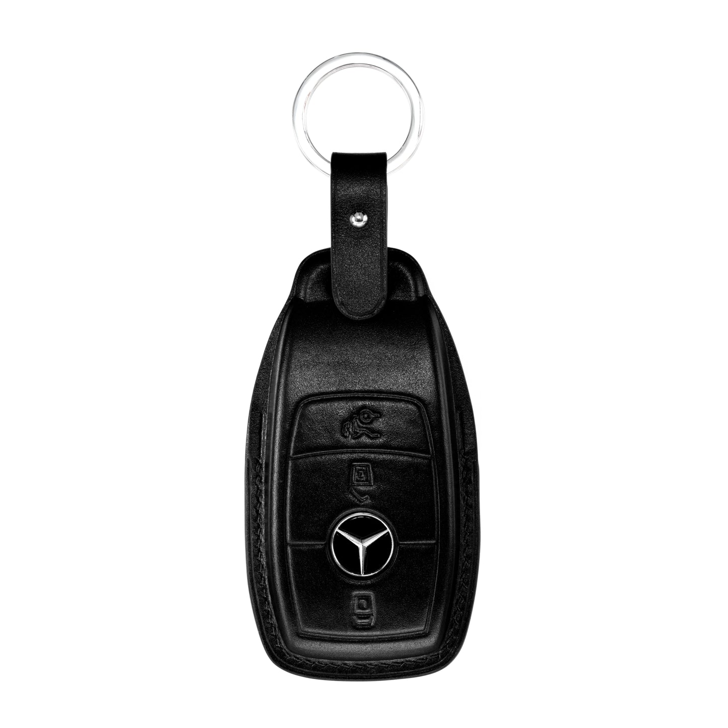 Mercedes E Class Key Fob Cover in Black Nappa