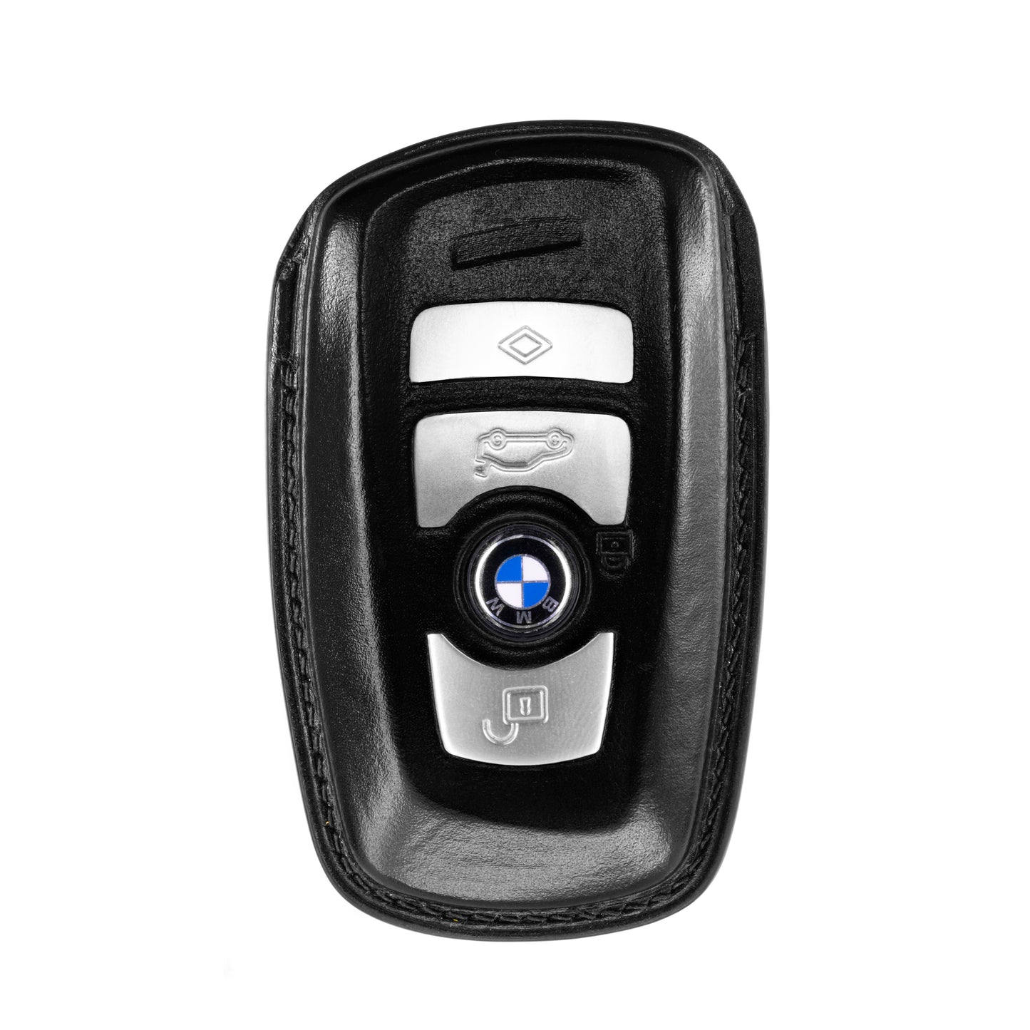 BMW 3 Buttons Key Fob Cover in Black Nappa