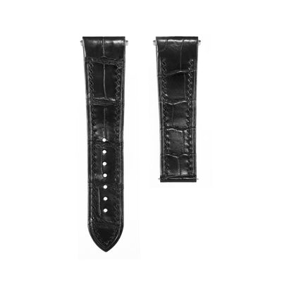 Black Crocodile Santos De Cartier Straps