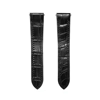 Black Crocodile Santos De Cartier Straps