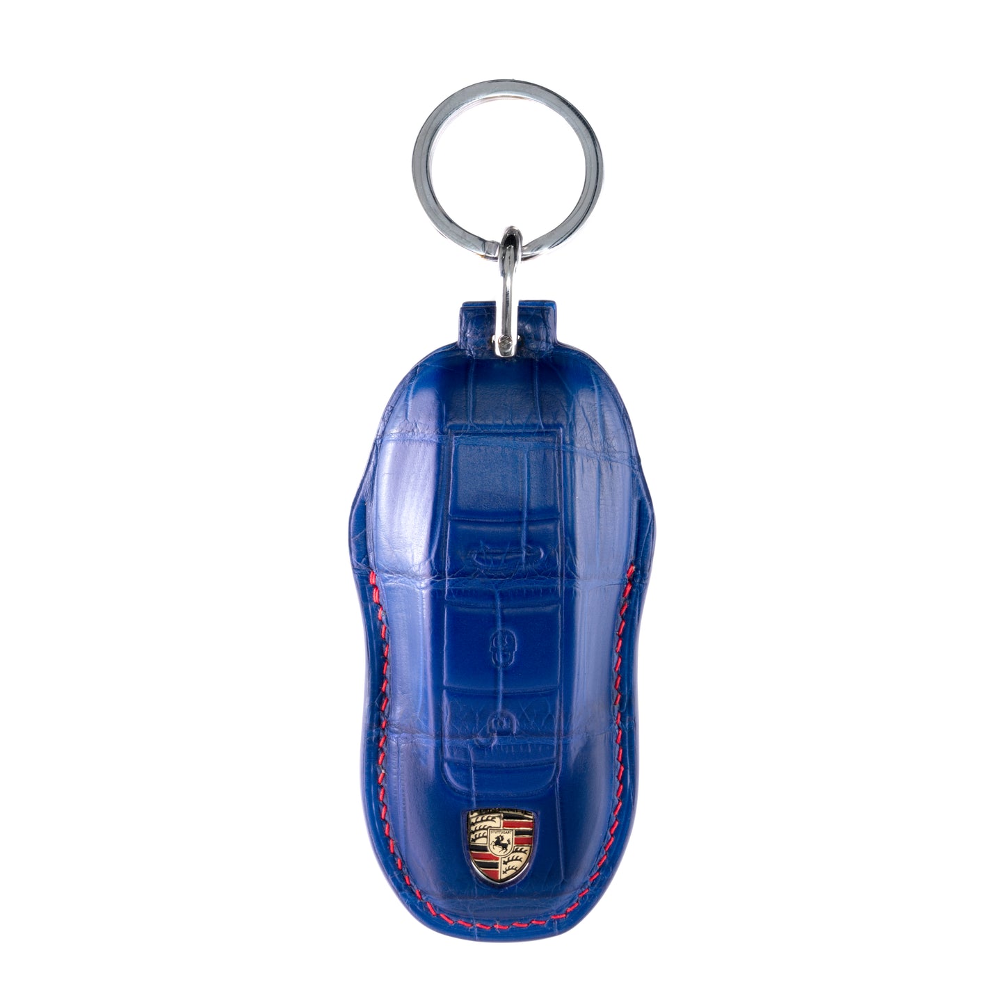 Porsche Old Key Fob Cover in Matte Blue Crocodile