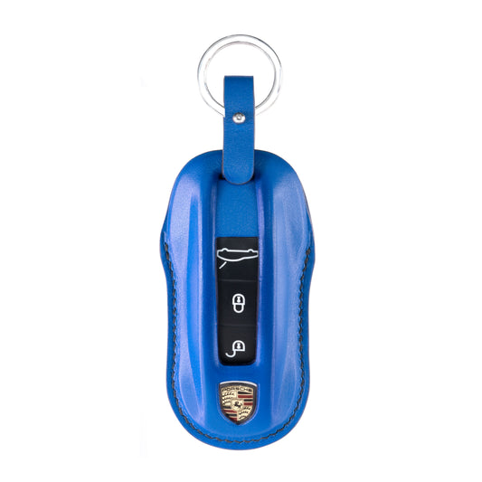 Porsche New Key Fob Cover in Electric Blue Nappa