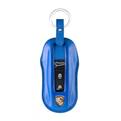 Porsche New Key Fob Cover in Electric Blue Nappa