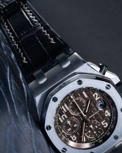 Bespoke Watch Strap in Jet Black Crocodile