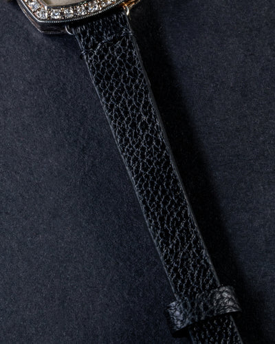 Bespoke Watch Strap in Black Chevre