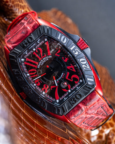 Bespoke Watch Strap in Red Himalayan Crocodile