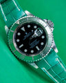 Bespoke Watch Strap in Emerald Green Crocodile
