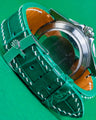 Bespoke Watch Strap in Emerald Green Crocodile