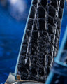 Bespoke Watch Strap in Blue Grey Rubbed Off Crocodile