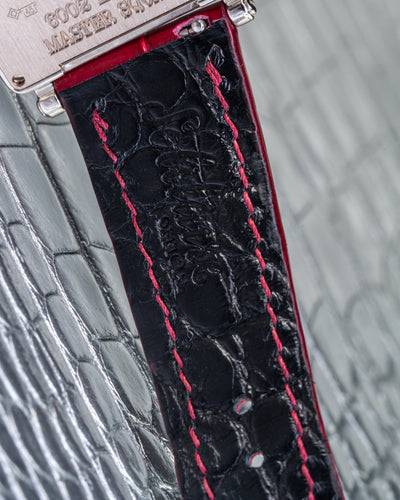 Bespoke Watch Strap in Blood Red Crocodile