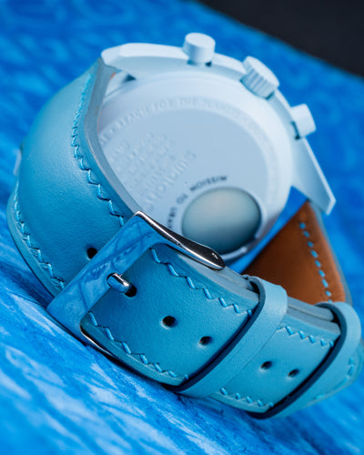 Bespoke Watch Strap in Baby Blue Nappa