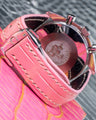 Bespoke Watch Strap in Baby Pink Crocodile