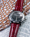 Bespoke Watch Strap in Blood Red Crocodile