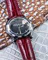 Bespoke Watch Strap in Blood Red Crocodile
